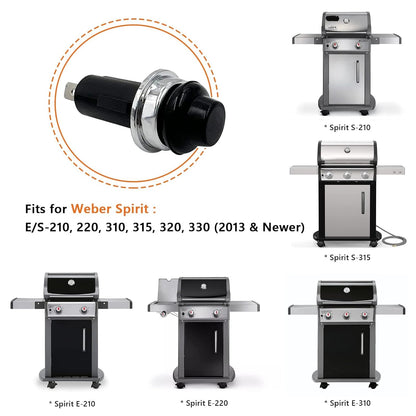 Replacement for Weber Igniter Push Button/Switch, Fit for Weber Spirit E/S-210 220 310 315 320 330 Gas V1258-DP02-C-731