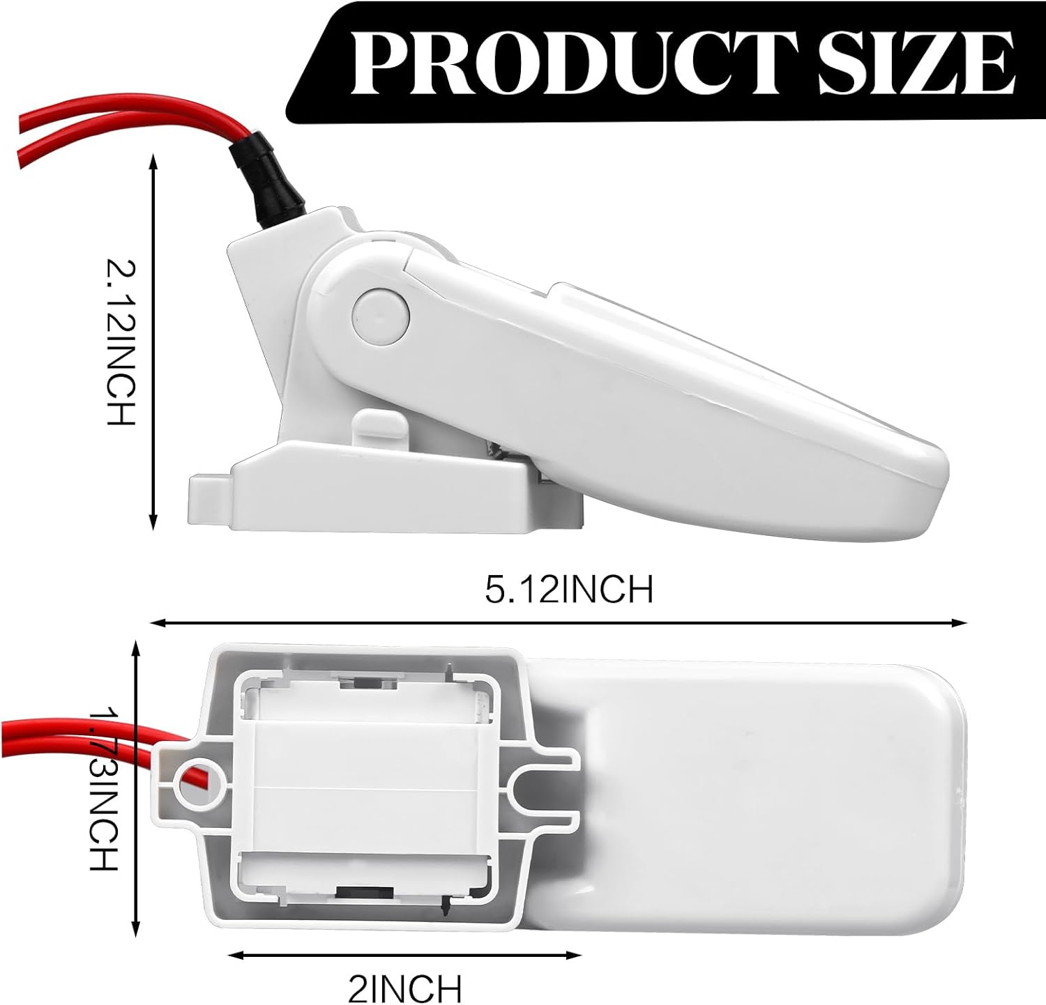 Landhoow Automatic Boat Bilge Pump Float Switch, 12v 24v 32v Bilge Float Switch Moisture Tight Seals for V1258-DP02-C-760