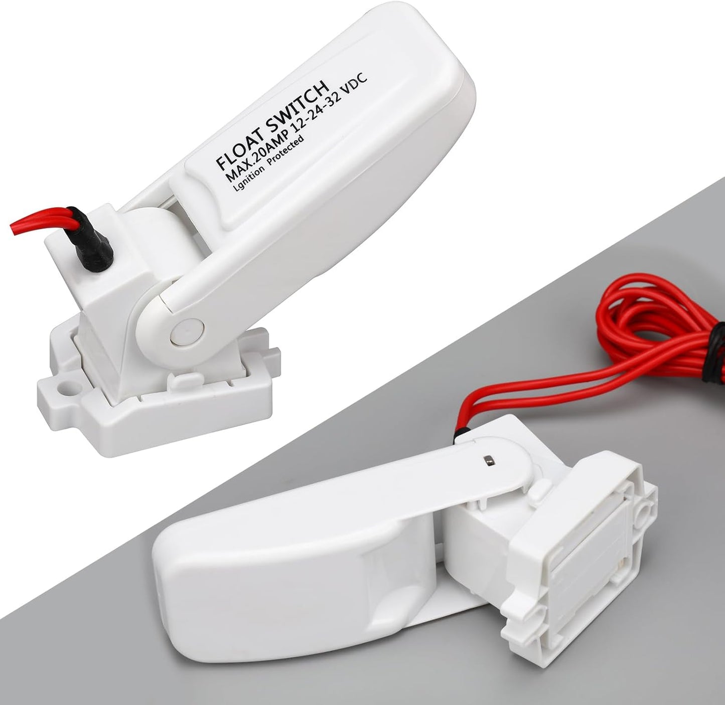 Landhoow Automatic Boat Bilge Pump Float Switch, 12v 24v 32v Bilge Float Switch Moisture Tight Seals for V1258-DP02-C-760