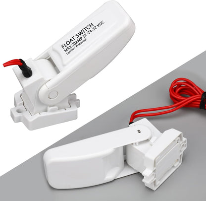Landhoow Automatic Boat Bilge Pump Float Switch, 12v 24v 32v Bilge Float Switch Moisture Tight Seals for V1258-DP02-C-760