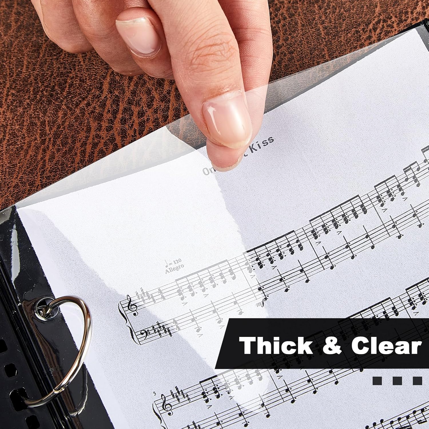 Amylove 4 Pack Music Flip Folder Marching Band Plastic Flip Folder Each with 10 Windows V1258-DP02-C-766