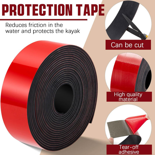 Amylove Kayak Keel Guard Self Adhesive DIY Kayak Keel Guard for Fiberglass Boat Protector Tape for Aluminum V1258-DP02-C-768