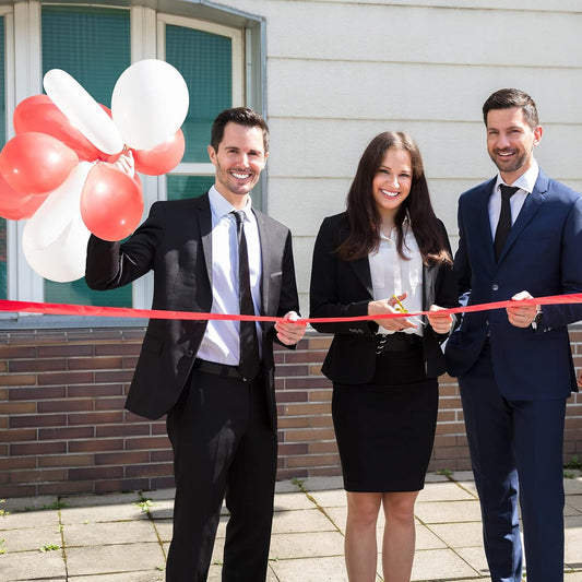 Amylove 3 Pcs Ribbon Cutting Scissors Metal Heavy Duty Stainless Steel Fabric Tailor for Ceremony Events V1258-DP02-C-771