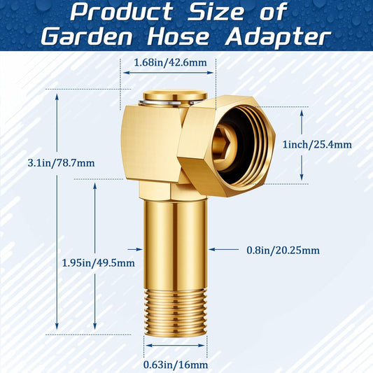 Amylove 2 Pieces Hose Reel Swivel Fittings Garden Hose Reel Replacement Parts Brass Replacement Part Swivel V1258-DP02-C-772