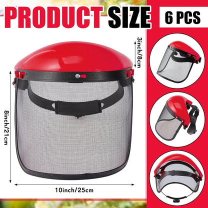 Amylove 2 Pcs Safety Face Shield with Mesh Weed Whacking Face Shield Masks Chainsaw Gardening Weed Mover V1258-DP02-C-776