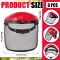 Amylove 2 Pcs Safety Face Shield with Mesh Weed Whacking Face Shield Masks Chainsaw Gardening Weed Mover V1258-DP02-C-776