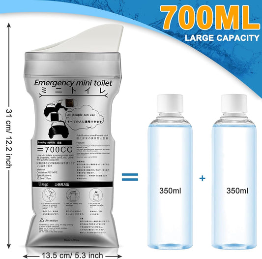 Amylove 100/150 Pcs Disposable Pee Bags Bulk 700cc Portable Urine Bags Men Women Emergency Toilet Traffic Jam V1258-DP02-C-777