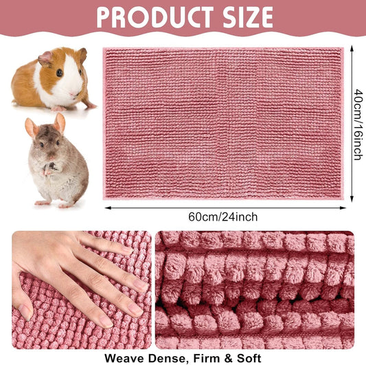 Amylove 4 Pcs Guinea Pig Cage Liner Washable Fleece Pee Pads Pet Dog Cat Bedding Training Mat for Small V1258-DP02-C-784