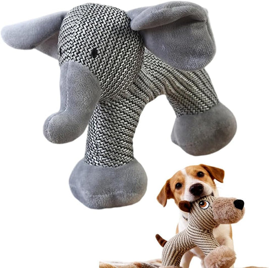 Indestructible Plush Dog Toy for Aggressive Chewers, Boredom Relief Squeaker Chew with Double Fabric, Durable V1258-DP02-C-794