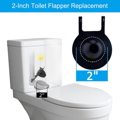 2 Pack 2-Inch Toilet Flapper Replacement Compatible with American Standard 7381129-200.0070A Universal V1258-DP02-C-806