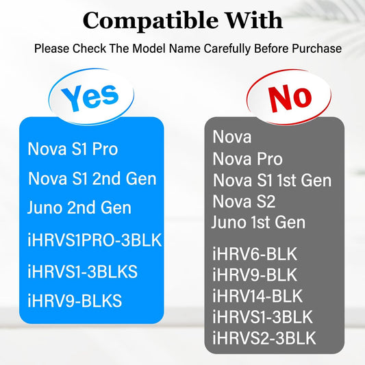 Replacement Parts for iHome Nova S1 Pro, iHRVS1PRO-3BLK, iHRVS1-3BLKS, iHRV9-BLKS Robotic Vacuum Cleaner, 4 V1258-DP02-C-81