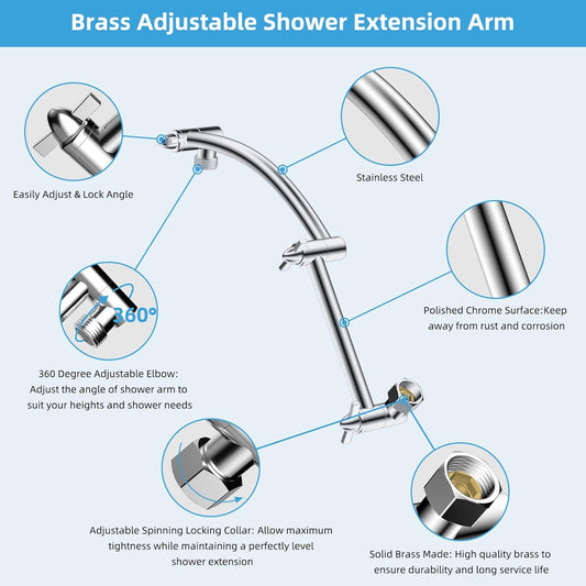 16" Shower Arm with 10" Rainfall Showerhead V1258-DP02-C-815