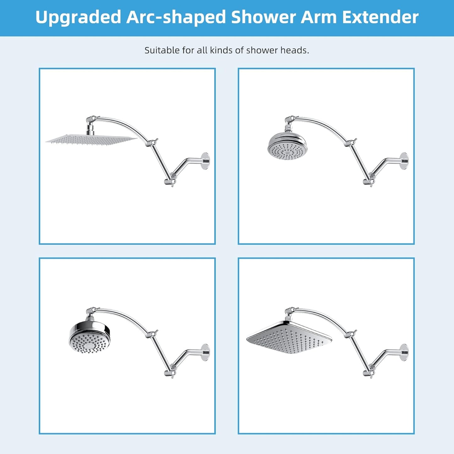 16" Shower Arm with 10" Rainfall Showerhead V1258-DP02-C-815