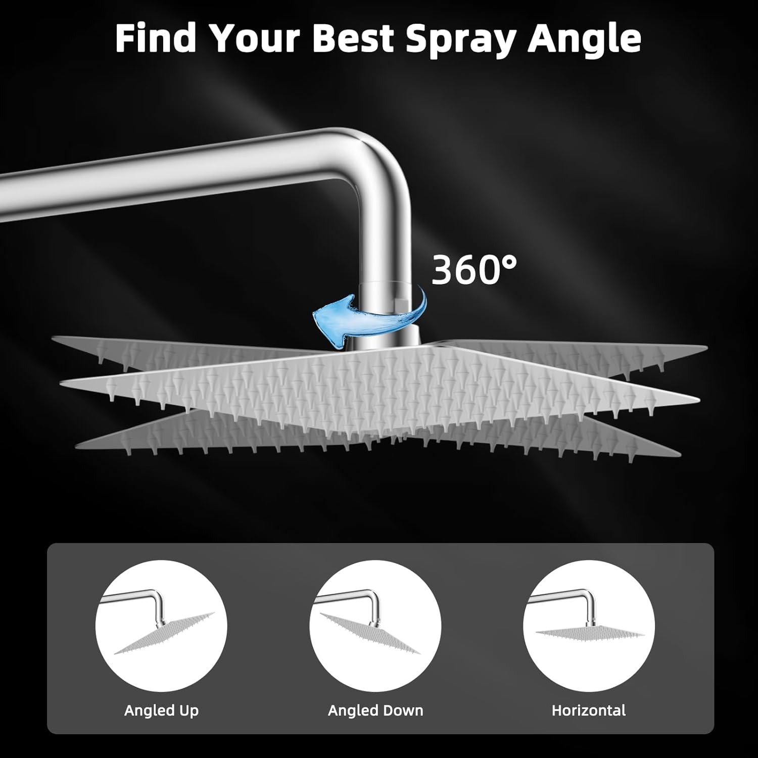 16" Shower Arm with 10" Rainfall Showerhead V1258-DP02-C-815