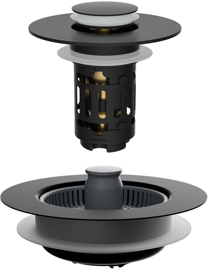 Upgraded 3 in 1 Bathroom & Kitchen Sink Drain Strainer V1258-DP02-C-817