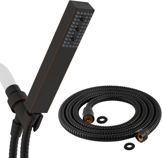 All Metal 90 Inch Stainless Steel Extra Long Shower Hose Replacement, 4 Spray Handheld Showerhead Set, V1258-DP02-C-820