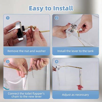 Large 3-Inch Toilet Flapper with Toilet Handle Replacement Compatible with TOTO THU068#CP Trip Lvr V1258-DP02-C-822