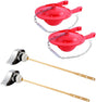 2 Pack Large 3-Inch Toilet Flapper with Toilet Handle Replacement Compatible with TOTOTHU004-CP Trip Lvr V1258-DP02-C-824