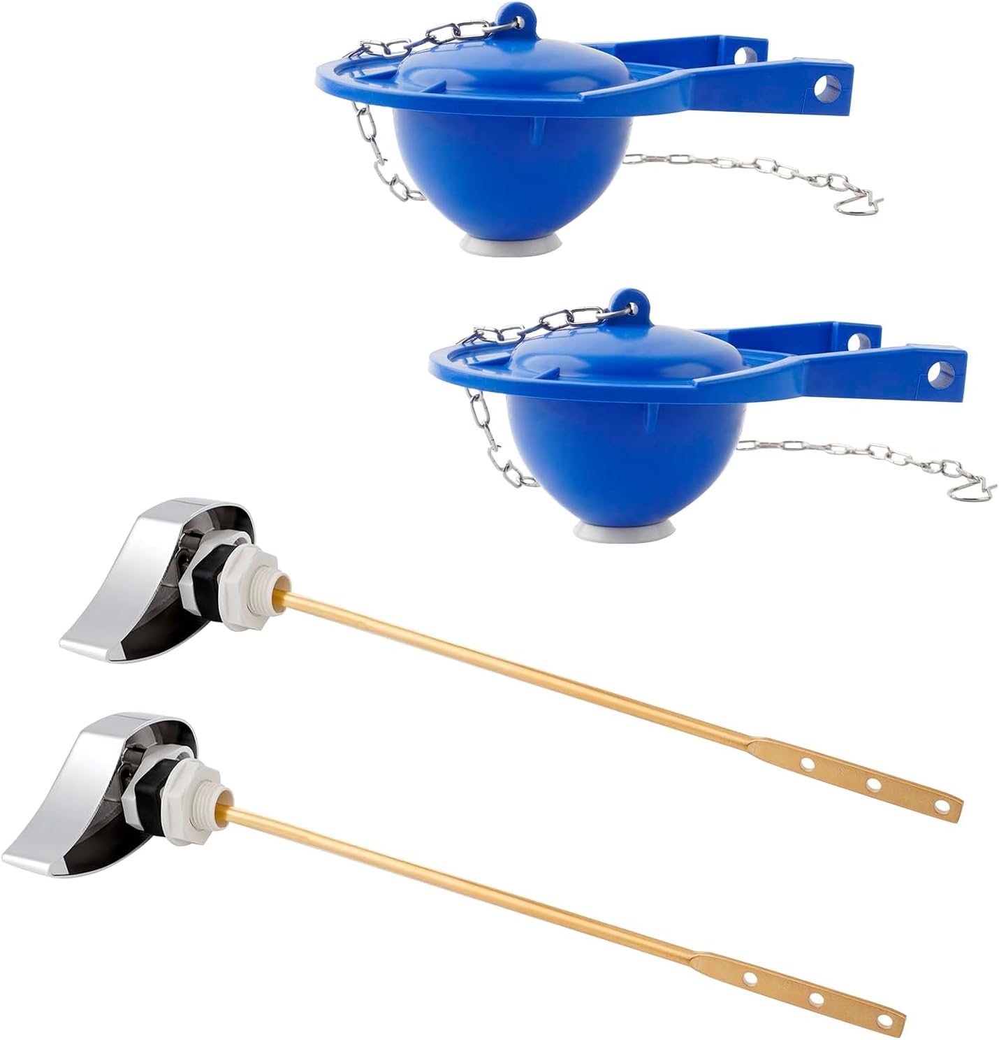 2 Pack Large 3-Inch Toilet Flapper with Toilet Handle Replacement Compatible with TOTOTHU004-CP Trip Lvr V1258-DP02-C-826