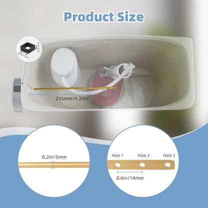 2 Pack Large 3-Inch Toilet Flapper with Toilet Handle Replacement Compatible with TOTOTHU004-CP Trip Lvr V1258-DP02-C-826