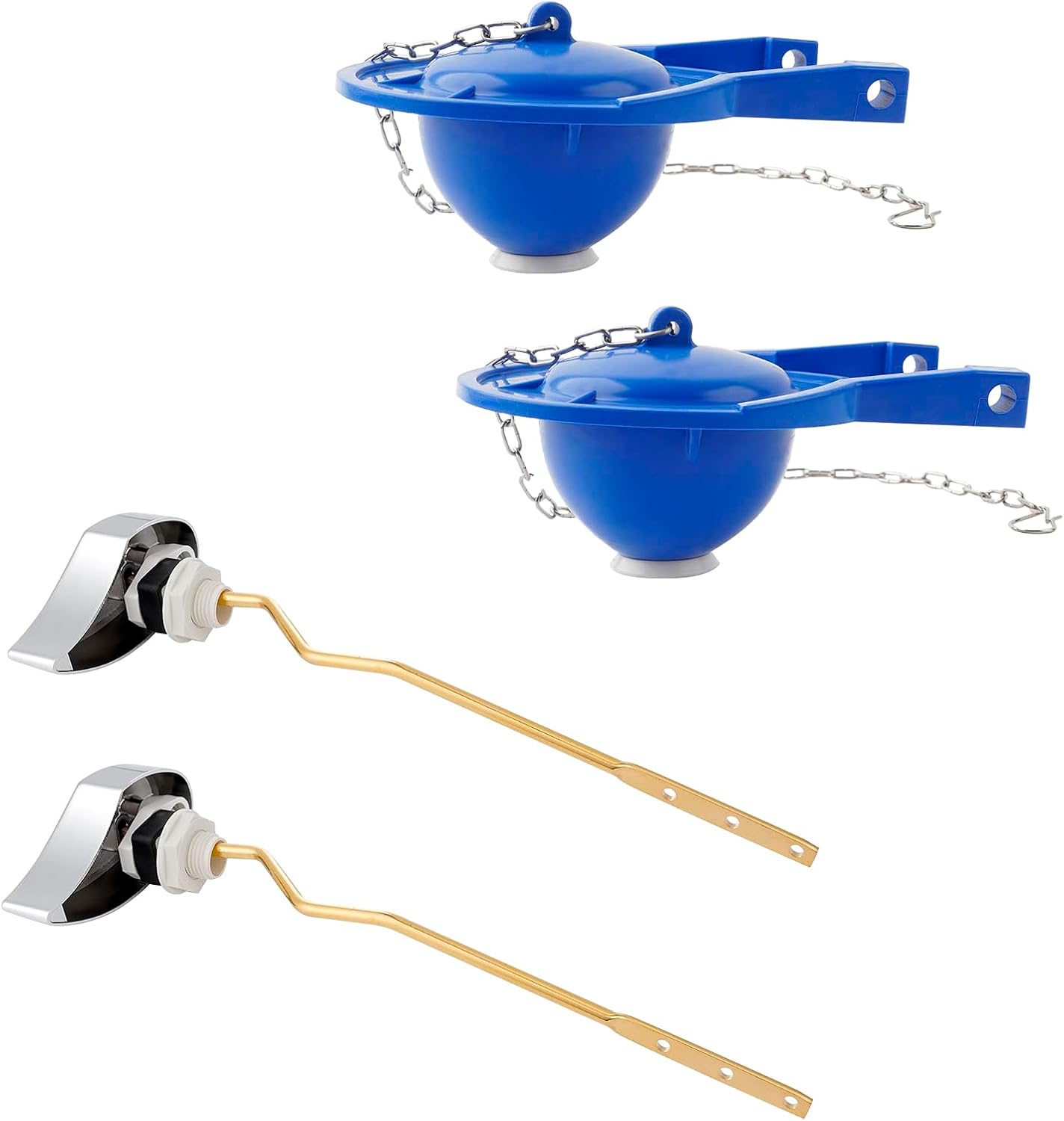 2 Pack Large 3-Inch Toilet Flapper with Toilet Handle Replacement Compatible with TOTO THU068#CP Trip Lvr V1258-DP02-C-828