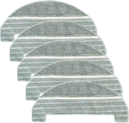 5Pcs Mopping Cloths Pads for iHome AutoVac Nova, Halo Self Empty Robot Vacuum Replacement Accessory Parts V1258-DP02-C-83
