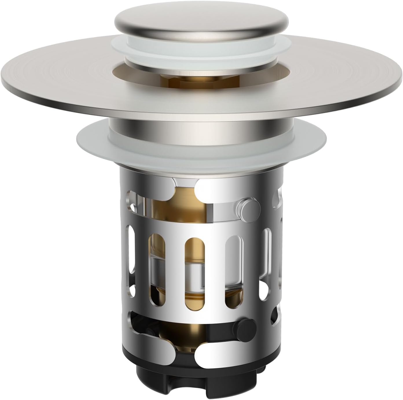 Upgraded 3 in 1 Bathroom and Kitchen Sink Drain Strainer V1258-DP02-C-830