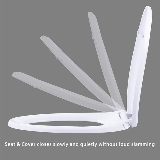 Premium Elongated Toilet Seat with Toilet Seat Bumpers V1258-DP02-C-837