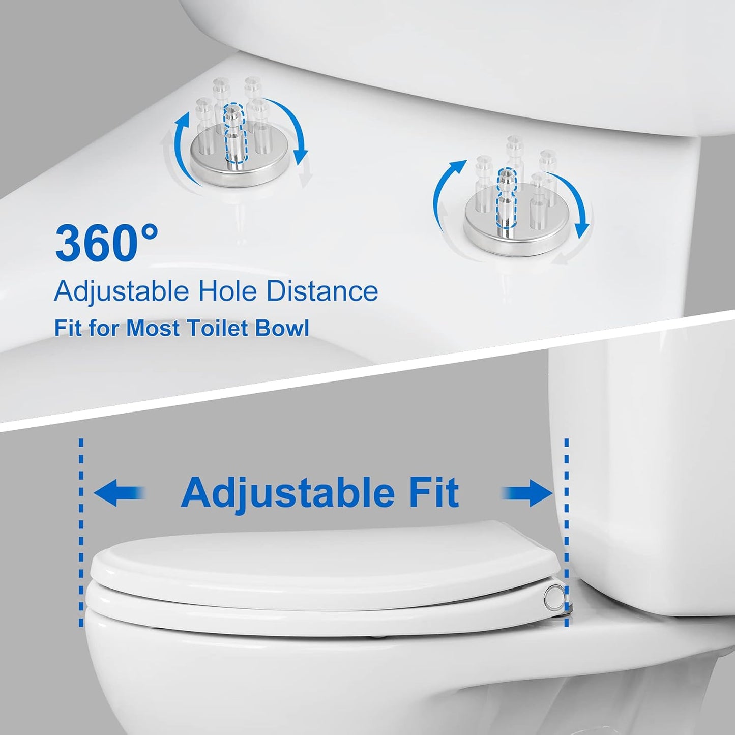 Premium Elongated Toilet Seat with Toilet Seat Bumpers V1258-DP02-C-839