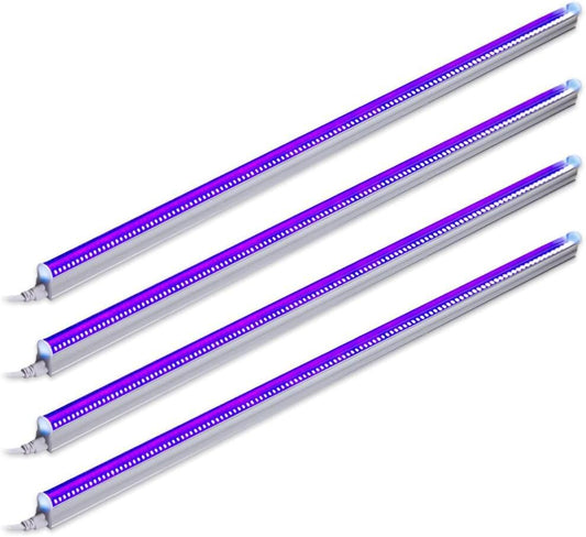 UV LED Blacklight Bar, 22W 4ft, T5 Integrated Bulb, Black Light Fixture for Blacklight Poster, Halloween V1258-DP02-C-852