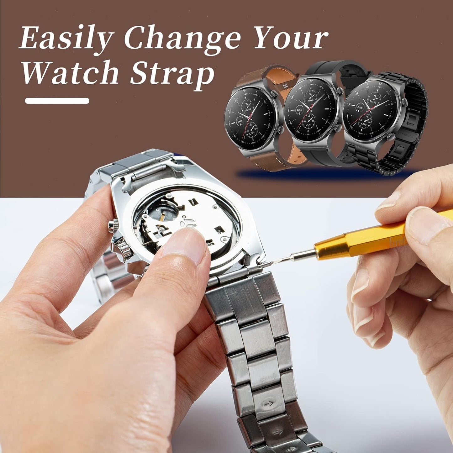 Watch Repair Kit with Black and Brown Bag V1258-DP02-C-863