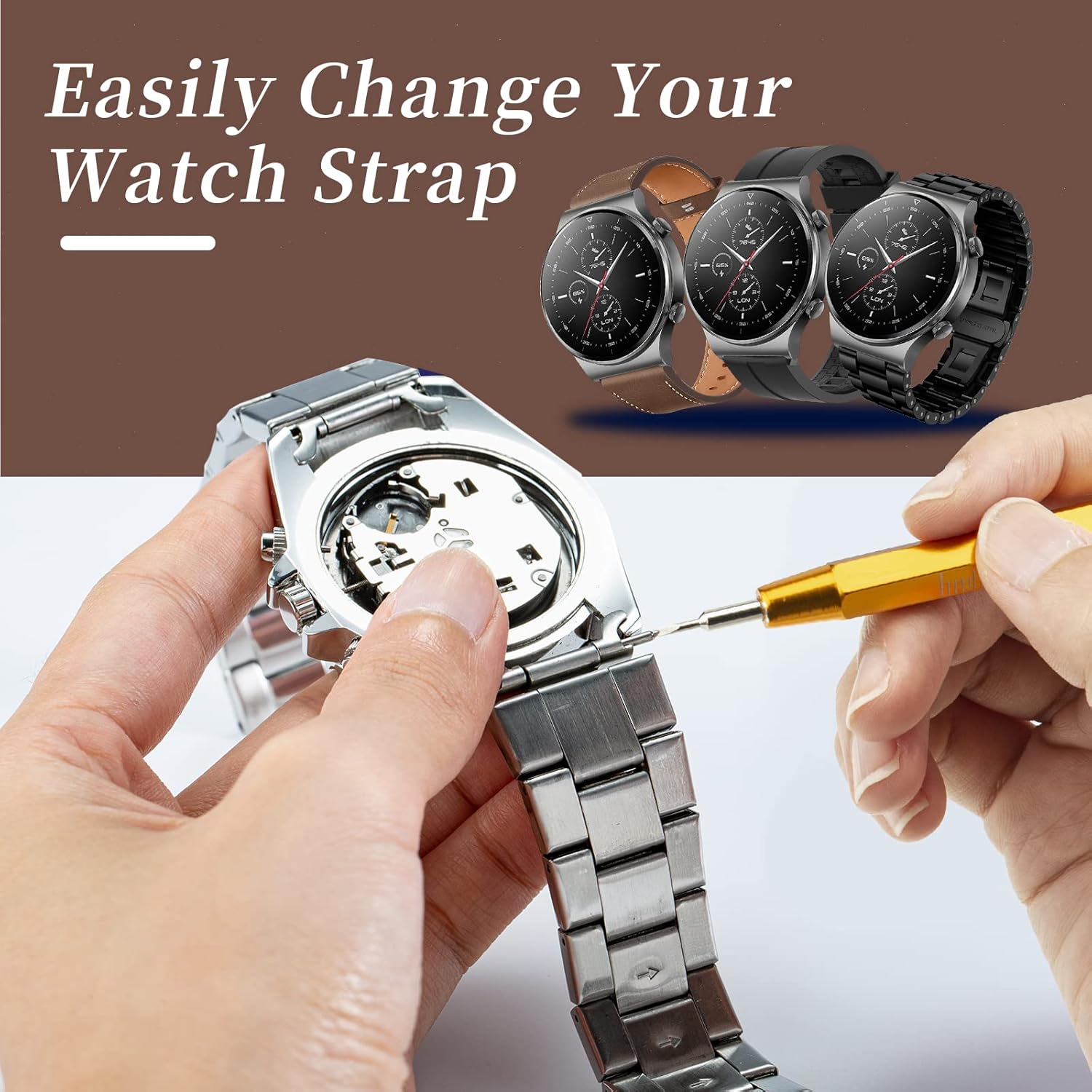 Watch Repair Kit with Black and Brown Bag V1258-DP02-C-863