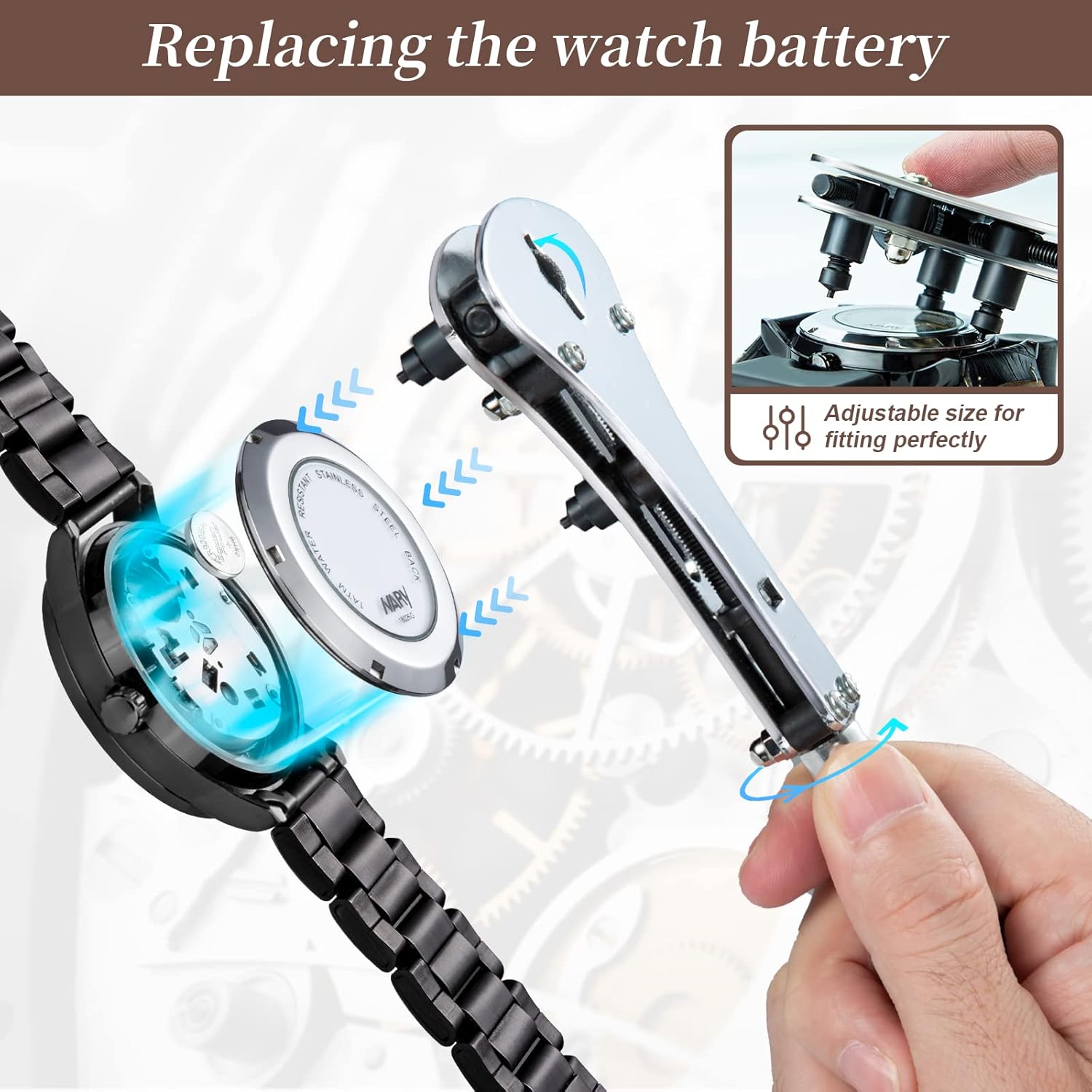 Watch Repair Kit with Black and Brown Bag V1258-DP02-C-863