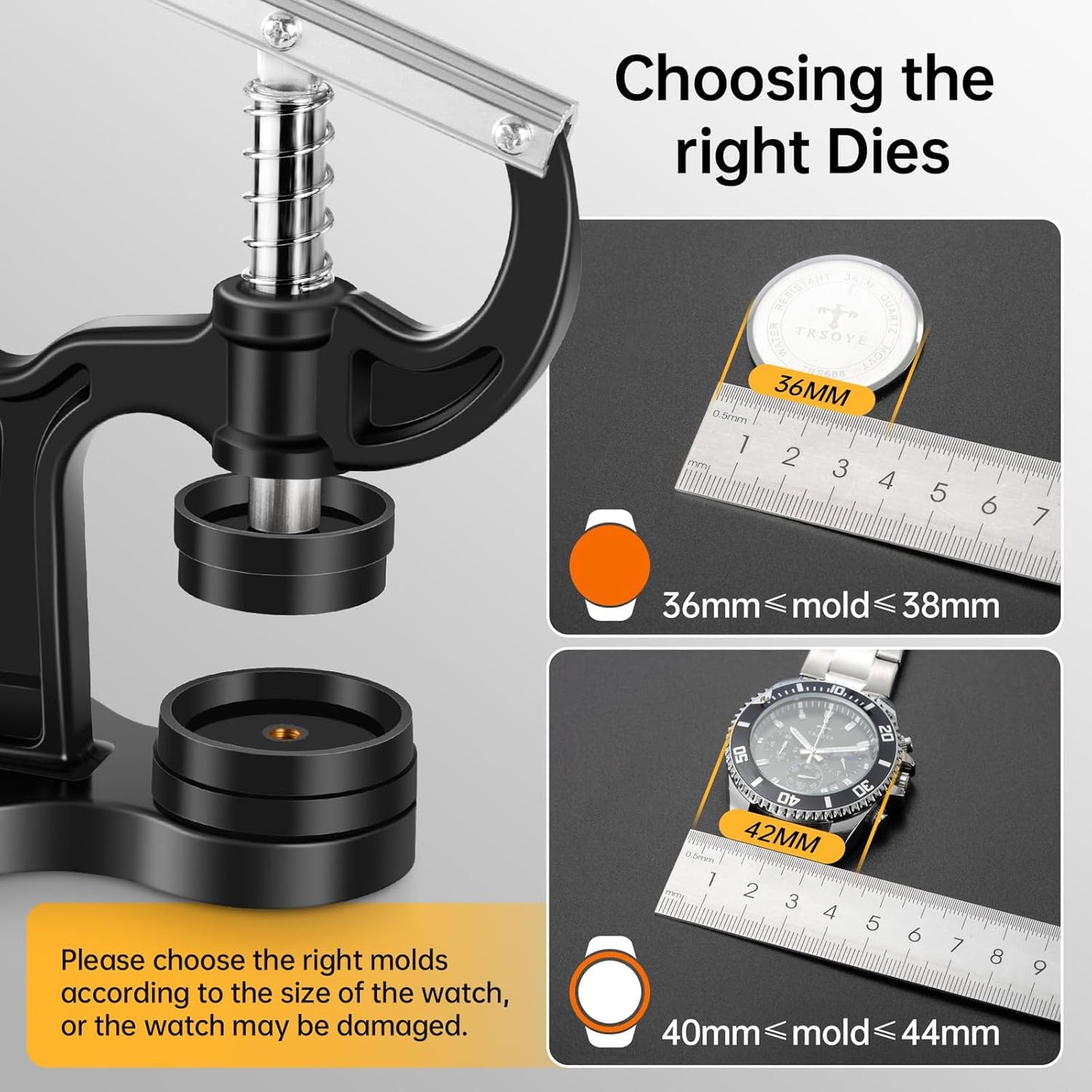 Watch Press Tool Set & Watch Repair Kit V1258-DP02-C-864