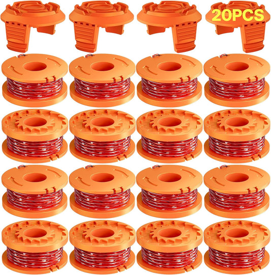 20 Pack (WA0010)Replacement Trimmer Line Spool Compatible with Worx Weed Eater, 0.065 inch Trimmer Line V1258-DP02-C-869