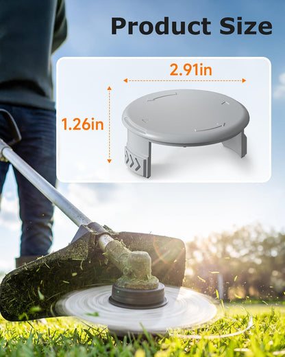 10 PCS Weed Wacker String and 4 Pack AC14HCA Replacement Spool Cap Compatible with Ryobi One Plus+ AC80RL3 V1258-DP02-C-875
