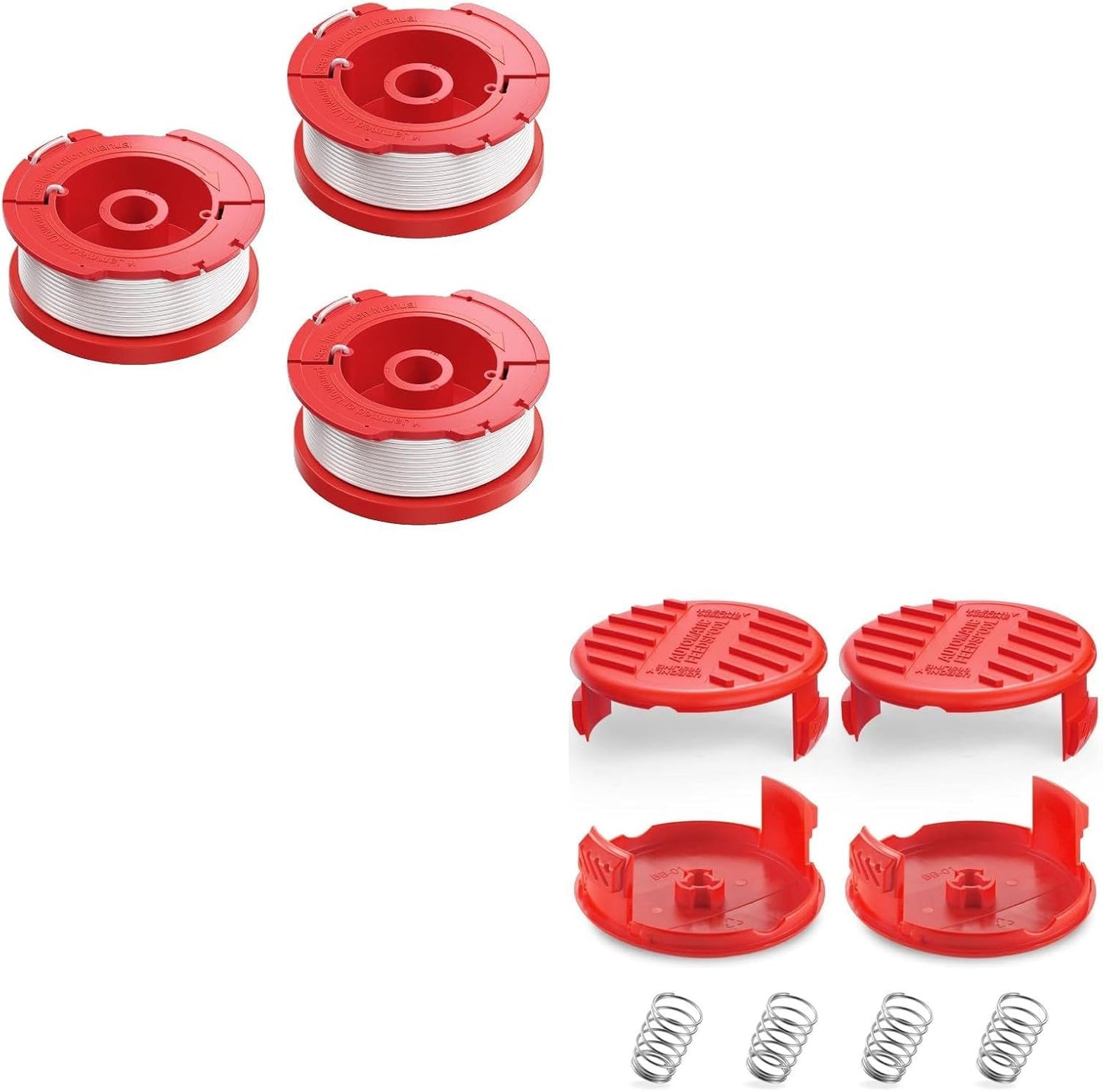 3 Pack CMZST0653 Weed Eater String and 4 Pack CMZST120SC String Trimmer Spool Compatible with Craftsman Weed V1258-DP02-C-877
