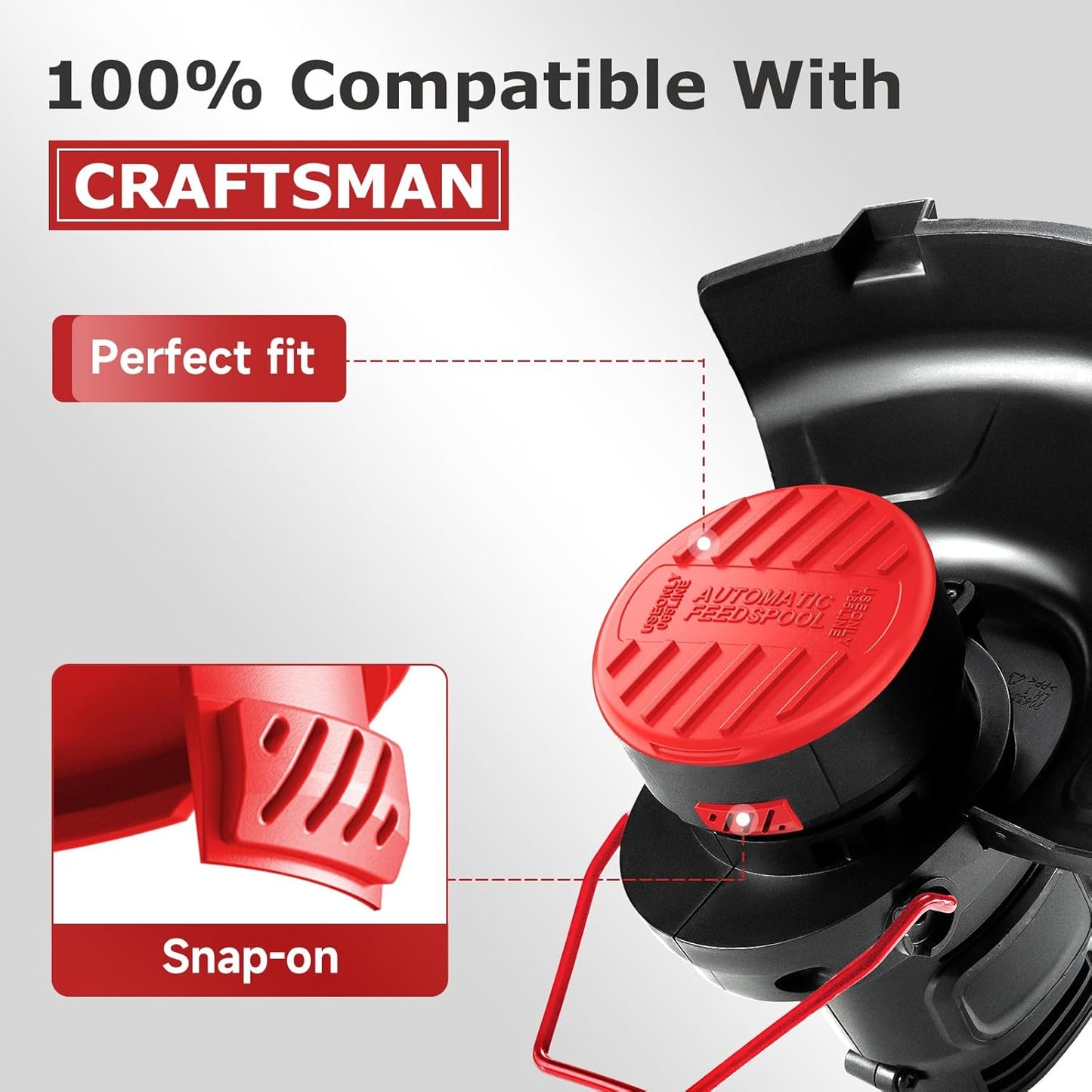 8 Pack CMZST0653 Weed Eater String and 4 Pack CMZST120SC String Trimmer Spool Compatible with Craftsman Weed V1258-DP02-C-878