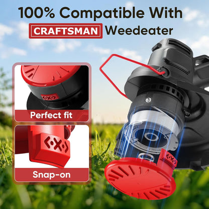 8 Pack CMZST0803 CMZST080 Weed Eater String and 4 Pcak CMZST120SC String Trimmer Spool Cap Compatible with V1258-DP02-C-879