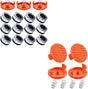 15 Pack Weed Eater String and 4 Pack Weed Eater Replacement Spool Cap Covers Compatible with Black+Decker, V1258-DP02-C-882