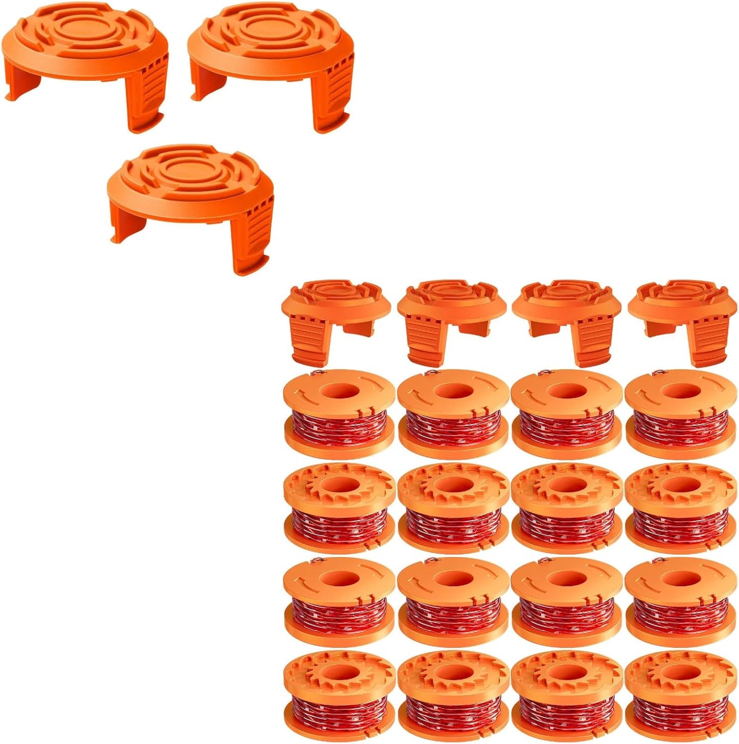 23 Pack WA0010 Trimmer String Compatible with Worx Weed Eater, 0.065" Autofeed Replacement Spool Trimmer Line V1258-DP02-C-888