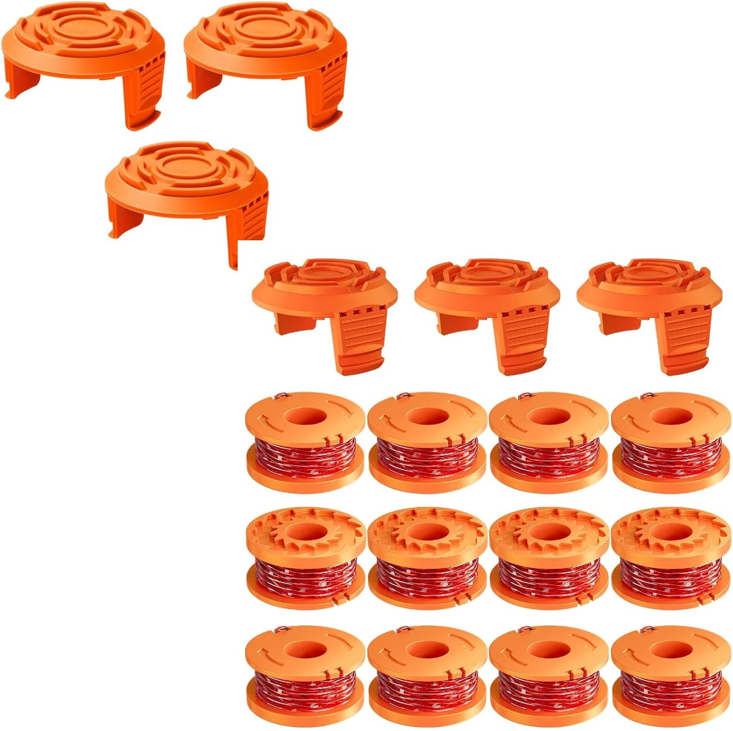 18 Pack WA0010 Replacement Trimmer Line Spool Compatible with Worx, 120ft .065 inch, Compatible with Worx V1258-DP02-C-889