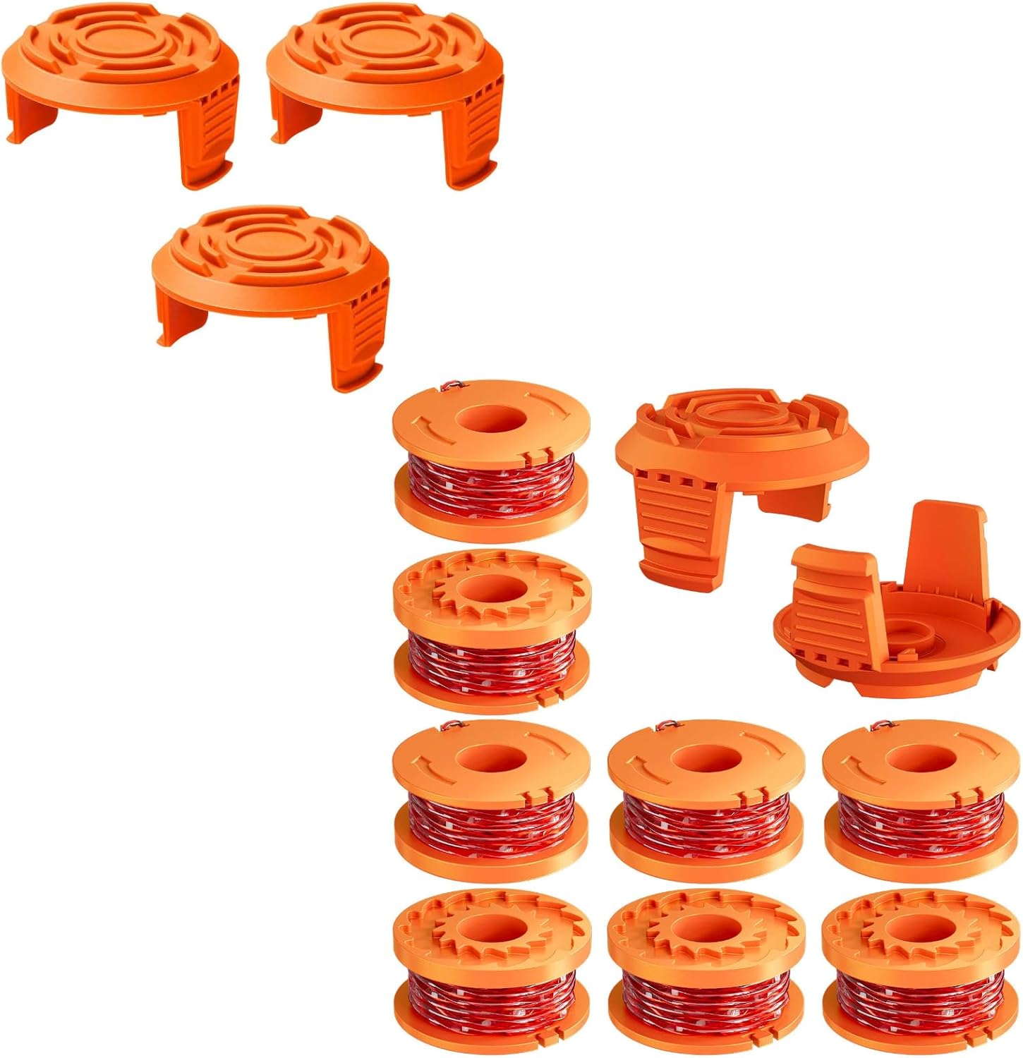 13 Pack WA0010 Trimmer Line Compatible with Worx Weed Eater, 0.065" Autofeed Replacement Trimmer Spool for V1258-DP02-C-890