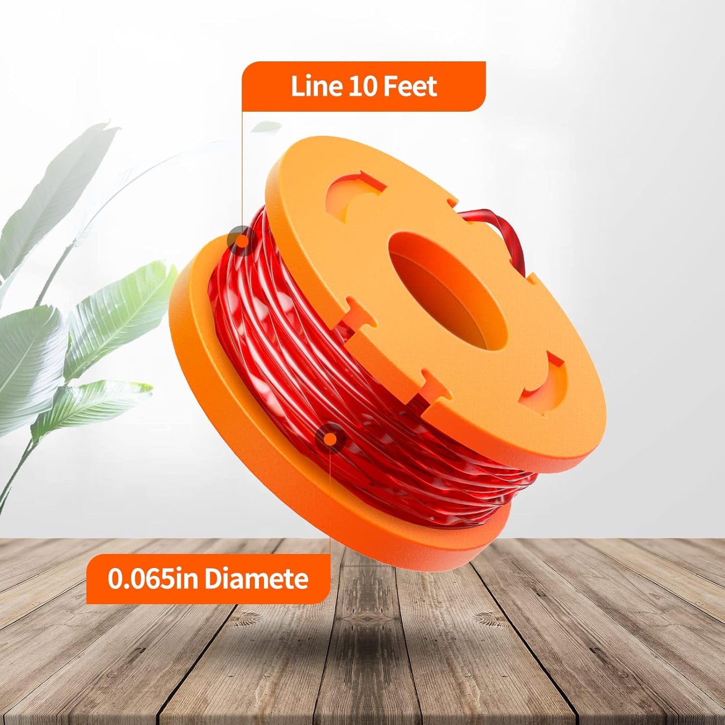 13 Pack WA0010 Trimmer Line Compatible with Worx Weed Eater, 0.065" Autofeed Replacement Trimmer Spool for V1258-DP02-C-890