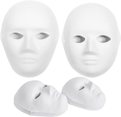 14 Pack Paper Mache Masks - 2 Sizes for Artistic Projects, Theater, Halloween, Masquerade Parties, Classroom V1258-DP02-C-891