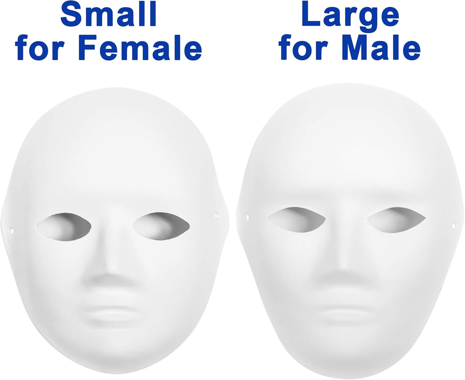 14 Pack Paper Mache Masks - 2 Sizes for Artistic Projects, Theater, Halloween, Masquerade Parties, Classroom V1258-DP02-C-891