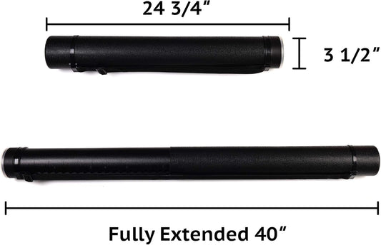 2-Pack Extendable Poster Tubes Expand from 24.5" to 40" with Shoulder Strap | Carry Documents, Blueprints, V1258-DP02-C-892