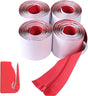 4-Pack Heavy-Duty Dust Protector Zipper (Red) - Self-Adhesive Instant Door Zipper - 7 Ft Length x 3" Width - V1258-DP02-C-896