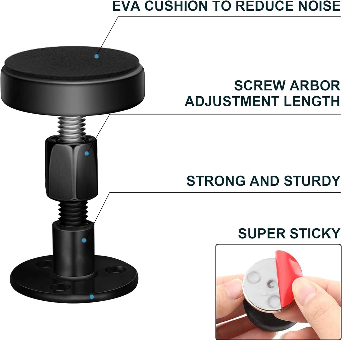 Adjustable Threaded Bed Frame Anti-Shake Tool, Headboard Stoppers, Bedside Anti Shake Tool for Beds Cabinets V1258-DP02-C-90