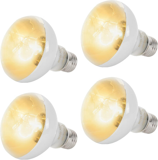 (4-Pack 100W Reptile Heat Lamp Bulbs - UVA Daylight Basking Light Bulbs for Reptiles, Turtles, Lizard, V1258-DP02-C-900
